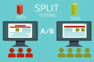 ab testing two computers and groups of people