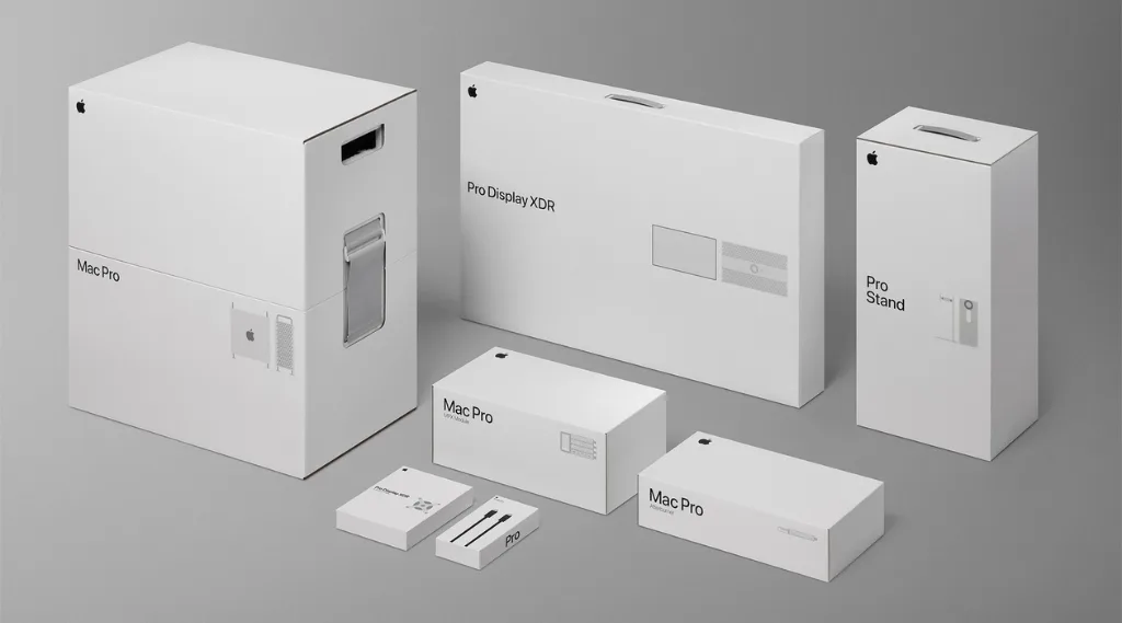 Apple's minimalist range of packaging